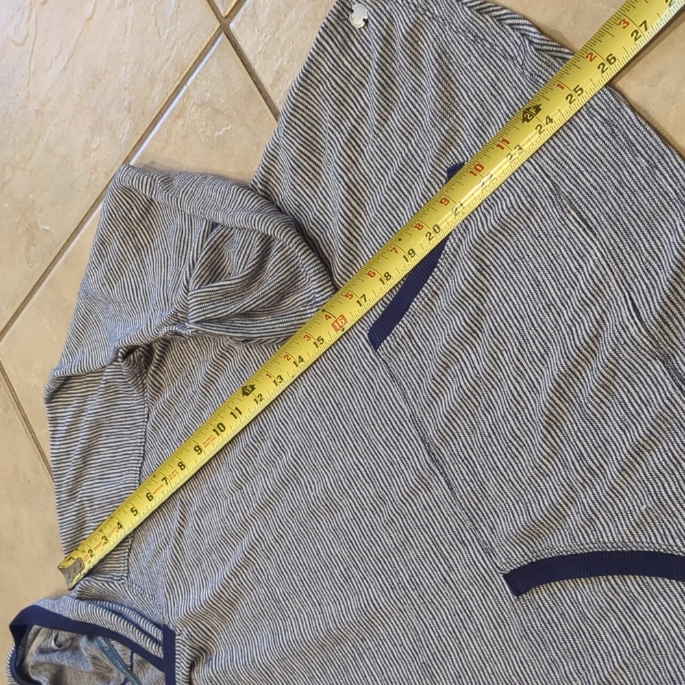 Calvin Klein Performance Navy Blue Striped Lightweight Hoodie‎ Size Large - Picture 3 of 4
